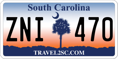 SC license plate ZNI470