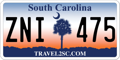 SC license plate ZNI475