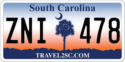 SC license plate ZNI478