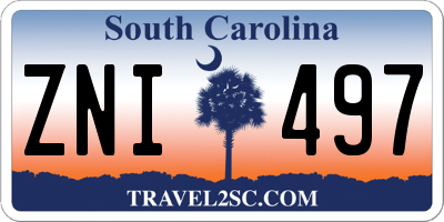 SC license plate ZNI497