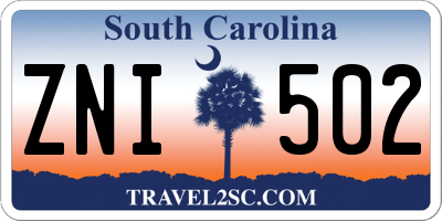 SC license plate ZNI502