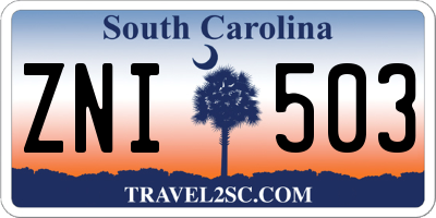 SC license plate ZNI503