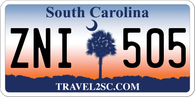 SC license plate ZNI505