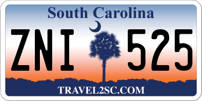 SC license plate ZNI525