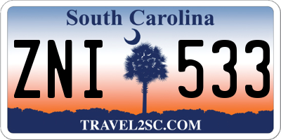 SC license plate ZNI533