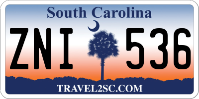 SC license plate ZNI536