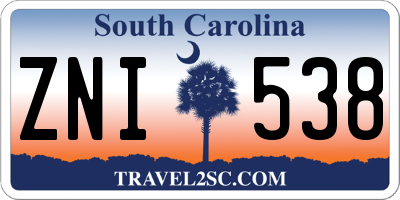 SC license plate ZNI538