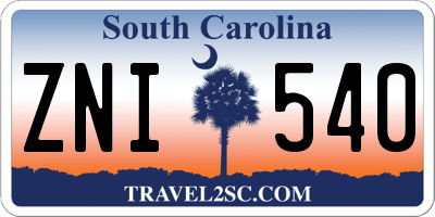 SC license plate ZNI540