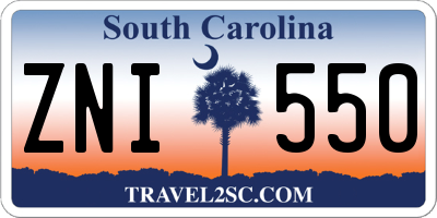 SC license plate ZNI550