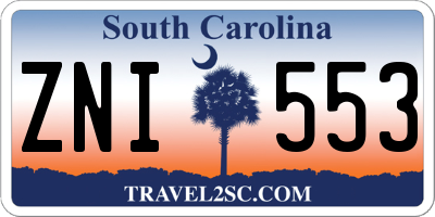 SC license plate ZNI553