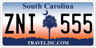 SC license plate ZNI555