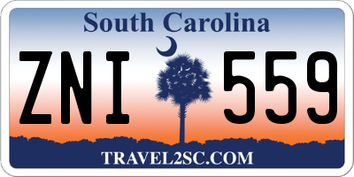 SC license plate ZNI559