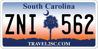 SC license plate ZNI562