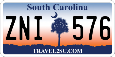 SC license plate ZNI576