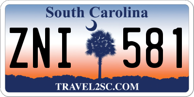 SC license plate ZNI581