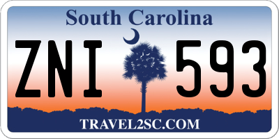 SC license plate ZNI593