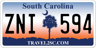 SC license plate ZNI594