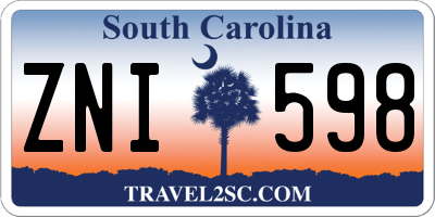 SC license plate ZNI598