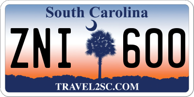 SC license plate ZNI600