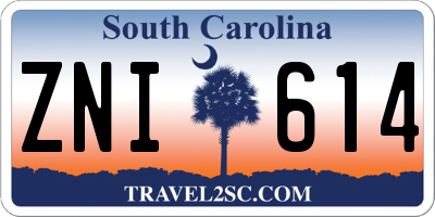 SC license plate ZNI614