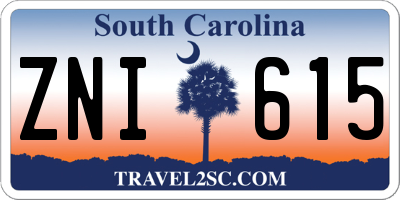 SC license plate ZNI615