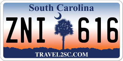 SC license plate ZNI616