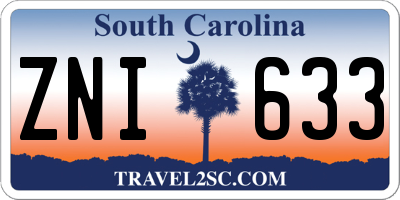 SC license plate ZNI633