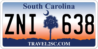 SC license plate ZNI638