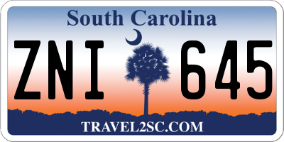 SC license plate ZNI645
