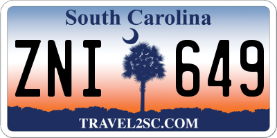 SC license plate ZNI649