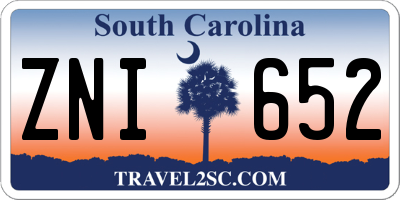 SC license plate ZNI652