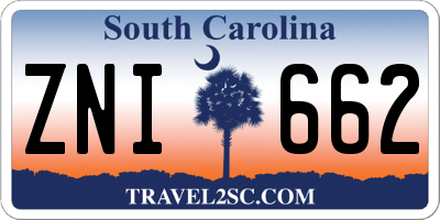 SC license plate ZNI662