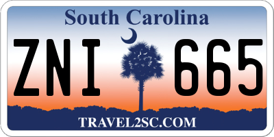 SC license plate ZNI665
