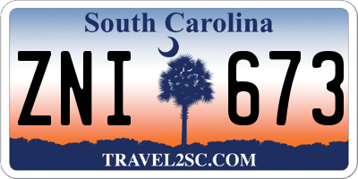 SC license plate ZNI673