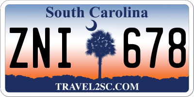 SC license plate ZNI678