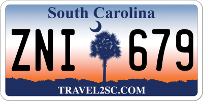 SC license plate ZNI679