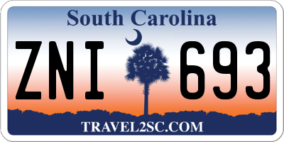 SC license plate ZNI693