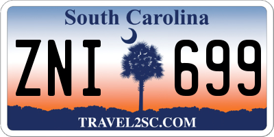 SC license plate ZNI699