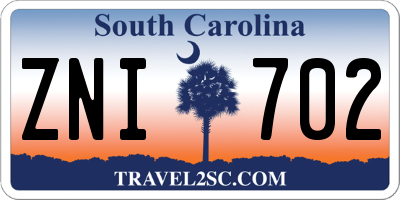 SC license plate ZNI702