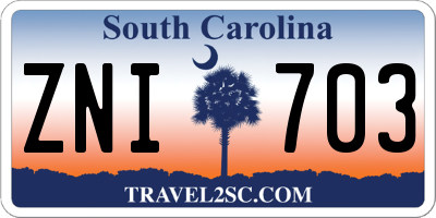SC license plate ZNI703