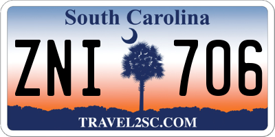 SC license plate ZNI706