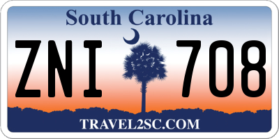 SC license plate ZNI708