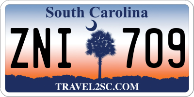 SC license plate ZNI709
