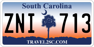 SC license plate ZNI713