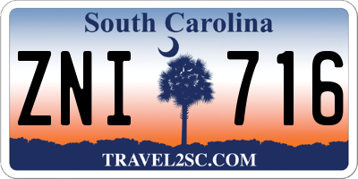 SC license plate ZNI716