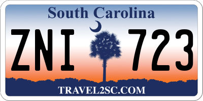 SC license plate ZNI723