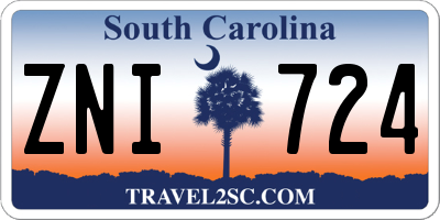 SC license plate ZNI724