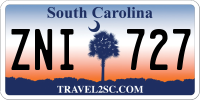 SC license plate ZNI727