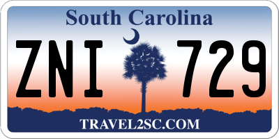SC license plate ZNI729