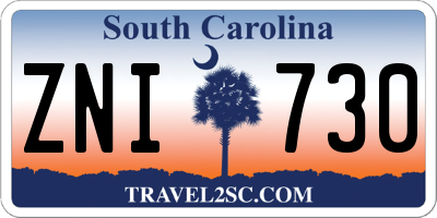 SC license plate ZNI730